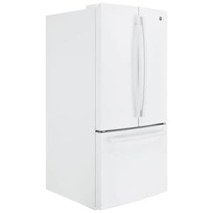 GE 33 in. 18.6 cu. ft. Counter Depth French Door Refrigerator with Internal Water Dispenser - White, White, hires