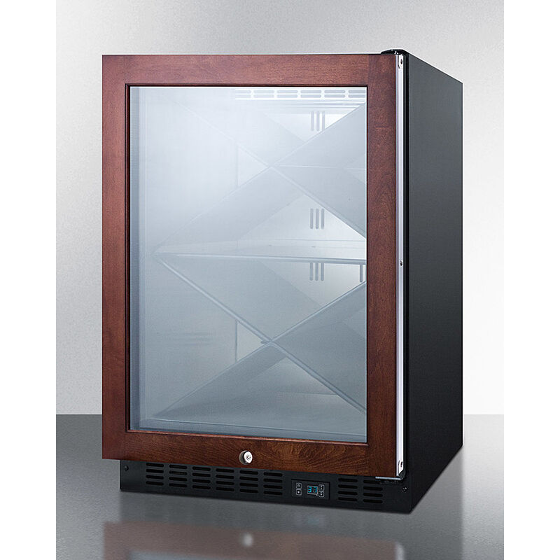 Summit 24 in. 5.0 cu. ft. Compact Built-In/Freestanding Undercounter Wine Cooler with 40 Bottle Capacity, Single Zone & Digital Control - Custom Panel Ready, , hires