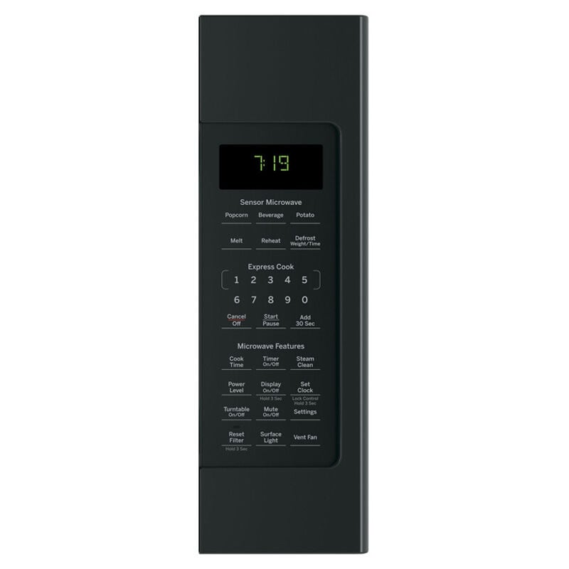 GE 30 in. 1.9 cu. ft. 1000W Over-the-Range Microwave with 400 CFM & Sensor Cooking - Black, Black, hires