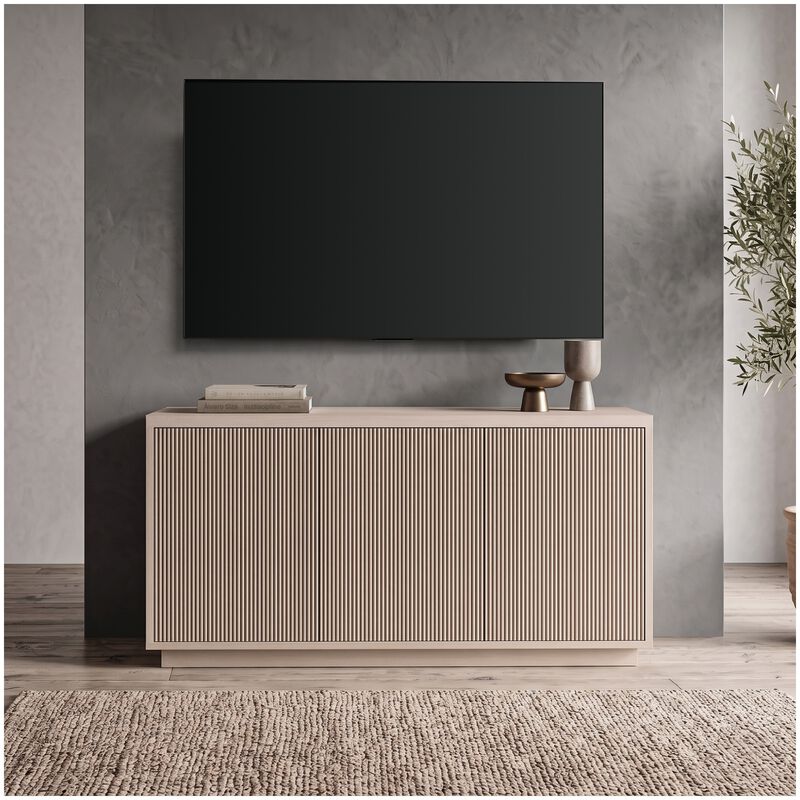 Preston & Cole Waverly 47.5" Wide TV Stand for TVs up to 55" - Alder White, , hires