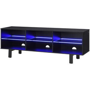 Living Style 65 in. TV Stand - Black, , hires