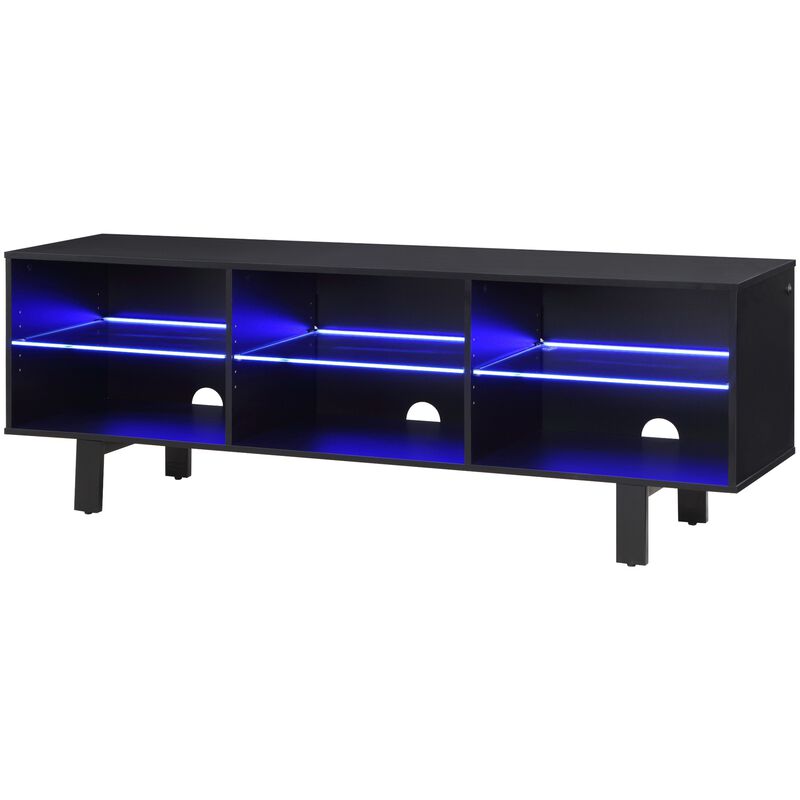Living Style 65 in. TV Stand - Black, , hires