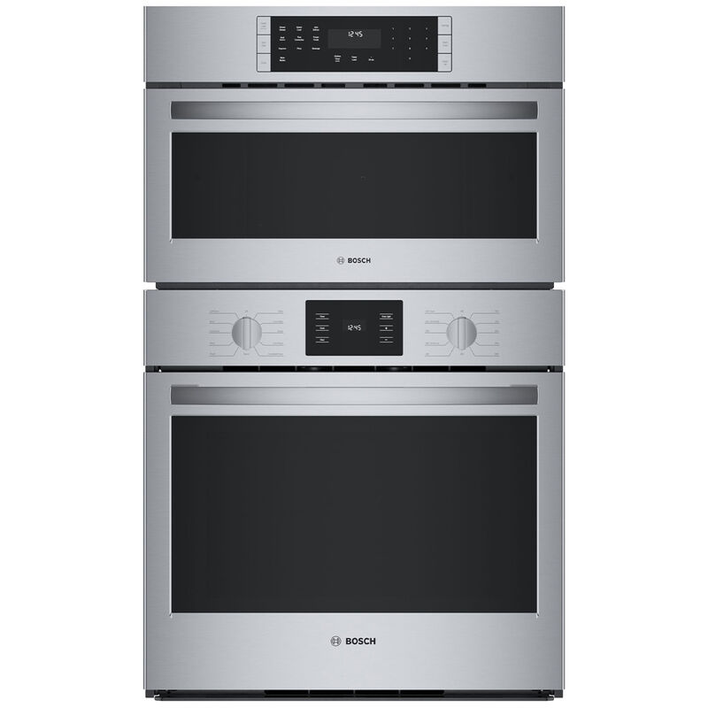 Bosch 500 Series 30 in. 6.2 cu. ft. Speed Electric Microwave/Wall Oven Combo with True European Convection - Stainless Steel, , hires
