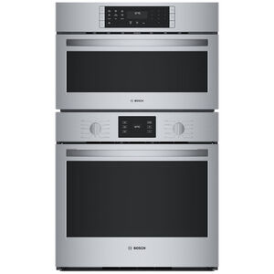 Bosch 500 Series 30 in. 6.2 cu. ft. Electric Oven/Microwave Combo Wall Oven with True European Convection & Self Clean - Stainless Steel, , hires