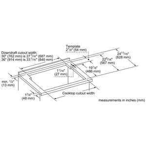 Thermador Masterpiece Series 36 in. Convertible Downdraft with 3 Fan Speeds - Stainless Steel, , hires
