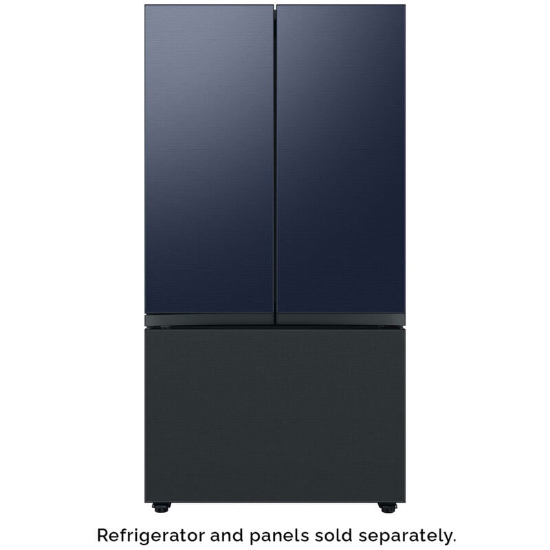 Samsung BESPOKE 3-Door French Door Bottom Panel for Refrigerators - Matte Black Steel, , hires