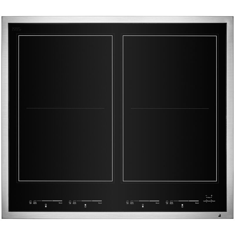 JennAir Lustre Stainless 24 in. 4-Burner Induction Cooktop with Simmer Burner & Power Burner - Stainless Steel, , hires