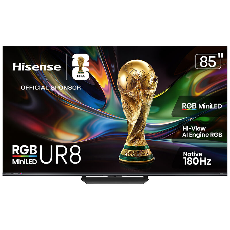 Hisense - 85" Class UR8 Series RGB Mini-LED 4K UHD Smart Google TV, , hires