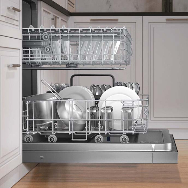 Samsung 24 in. Built-In Dishwasher with Top Control, 51 dBA Sound Level, 15  Place Settings, 4 Wash Cycles & Sanitize Cycle - Stainless Steel