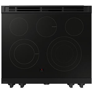 Samsung Bespoke 30 in. 6.3 cu. ft. Smart Air Fry True European Convection Slide-In Electric Range with Smoothtop Burners - Stainless Steel, Stainless Steel, hires