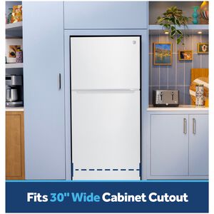 GE 30 in. 21.0 cu. ft. Garage-Ready Top Freezer Refrigerator - White, White, hires