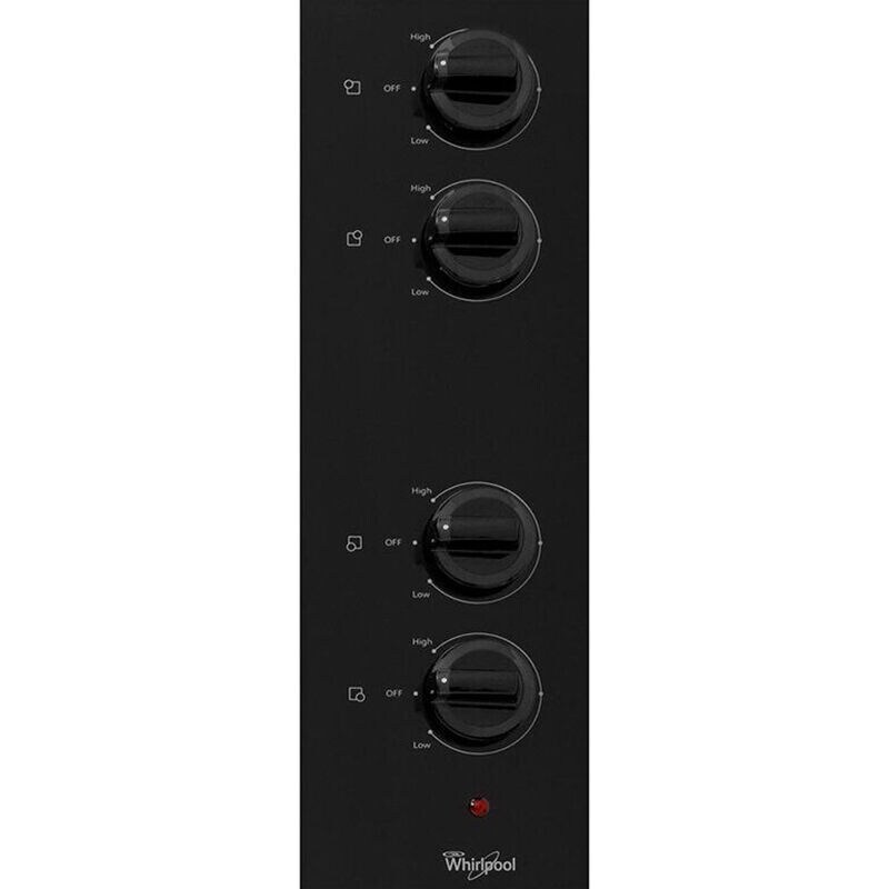 Whirlpool 30 in. 4-Burner Electric Cooktop with Simmer Burner - Black, Black, hires