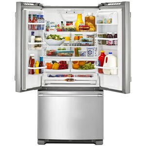 Maytag 33 in. 22.1 cu. ft. French Door Refrigerator with Internal Water Dispenser - Fingerprint Resistant Stainless Steel, , hires