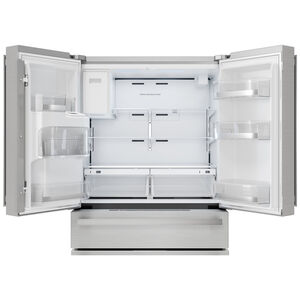 Sharp 36 in. 21.6 cu. ft. Counter Depth 4-Door French Door Refrigerator with External Ice & Water Dispenser- Stainless Steel, , hires