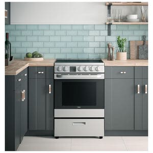 GE 24 in. 2.9 cu. ft. Standard Convection Electric Range with Smoothtop Burners - Stainless Steel, , hires