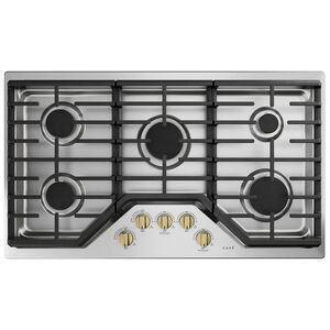 Cafe 5 Gas Cooktop Knobs - Brushed Brass, , hires