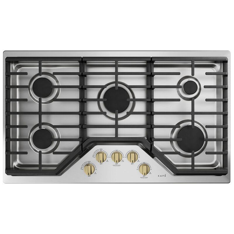 Cafe 5 Gas Cooktop Knobs - Brushed Brass, , hires
