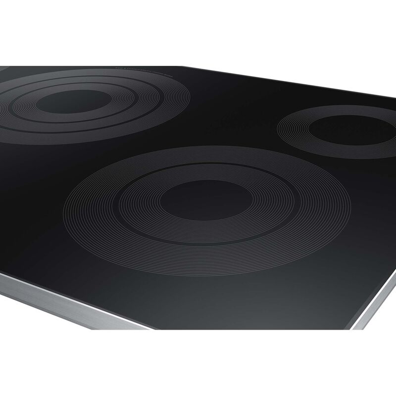 Samsung 36 in. 5-Burner Smart Electric Cooktop with Simmer Burner & Power Burner - Stainless Steel, Stainless Steel, hires