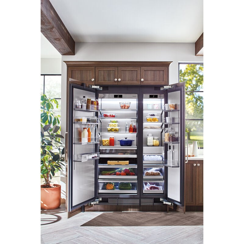 Signature Kitchen Suite 18 in. 9.6 cu. ft. Built-in Smart Triple-Drawers Upright Freezer with Ice-Maker & Adjustable Shelves - Custom Panel Ready, , hires