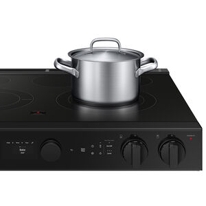 Samsung Bespoke 30 in. 6.3 cu. ft. Smart Air-Fry True European Convection Slide-In Electric Range with Smoothtop Burners - White Glass, , hires