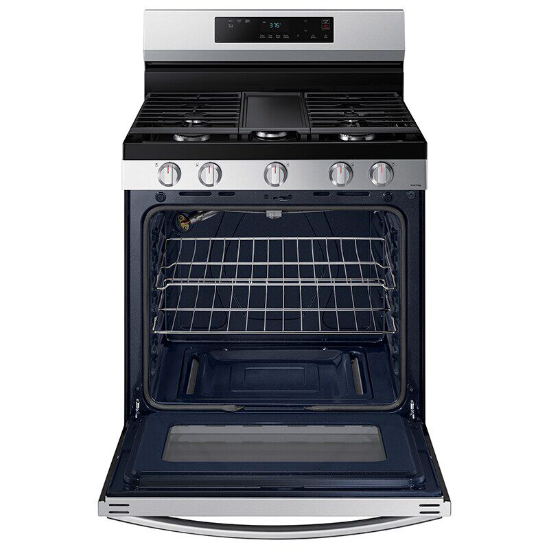 Samsung 30 in. 6 cu. ft. Smart Gas Range with 5 Sealed Burners & Griddle - Stainless Steel, Stainless Steel, hires