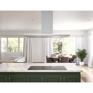 Zephyr Luce Series 42 in. Convertible Chimney Style Range Hood with 600 CFM, 5 Fan Speeds & 4 LED Lights - Stainless Steel, , hires