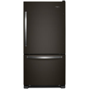 Whirlpool 33 in. 22.1 cu. ft. Bottom Freezer Refrigerator with Ice Maker - Black with Stainless Steel, Black with Stainless Steel, hires
