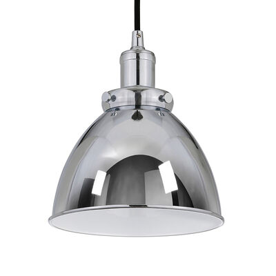 Hudson & Canal Madison 8 in. Pendant with Polished Nickel Fixture - Polished Nickel Shade | PD0352