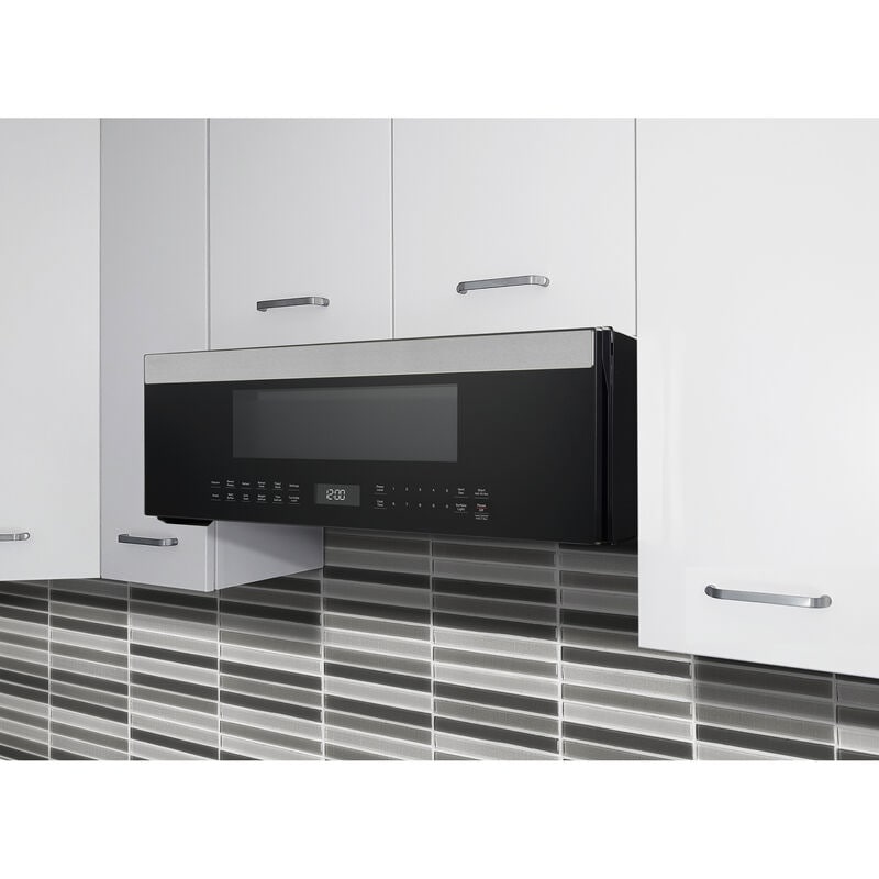 GE 30 in. 1.2 cu. ft. 1000W Low Profile Over-the-Range Microwave with 400 CFM & Sensor Cooking - Stainless Steel, , hires