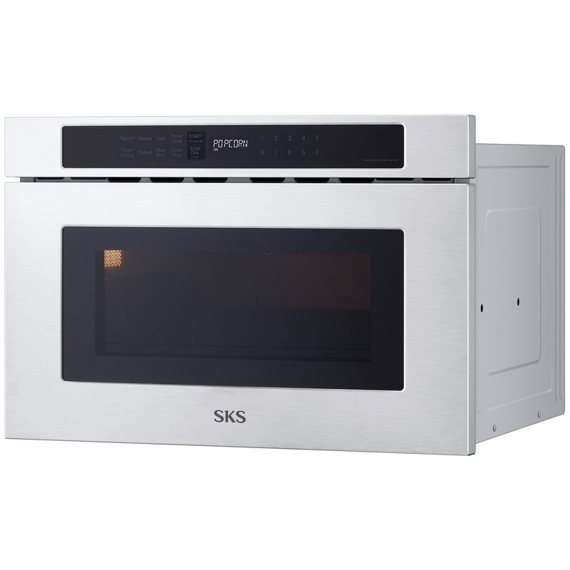 SKS 24 in. 1.2 cu. ft. 900W Drawer Microwave with Sensor Cooking - Stainless Steel, , hires