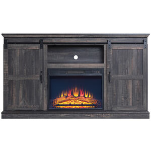 Manhattan Comfort Myrtle 60" Fireplace Console - Heavy Brown, , hires
