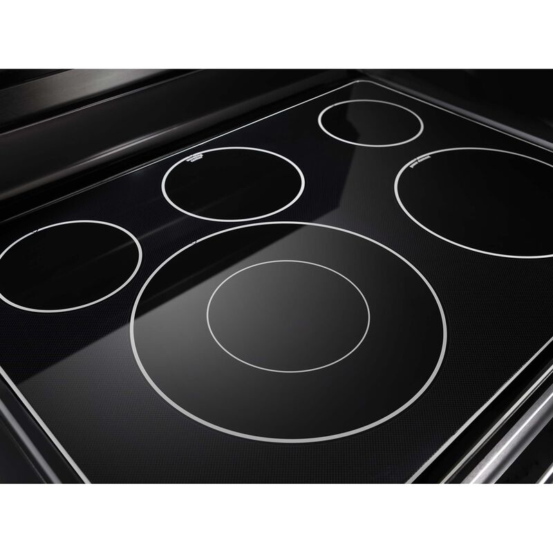 Maytag 30 in. 6.4 cu. ft. Convection Oven Freestanding Electric Range with  5 Smoothtop Burners - Stainless Steel | P.C. Richard u0026 Son
