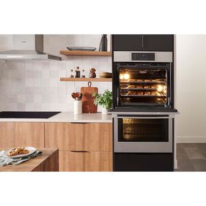 Bosch 800 Series 30 in. 9.2 cu. ft. Top Control Electric Double Wall Oven with True European Convection - Stainless Steel, , hires
