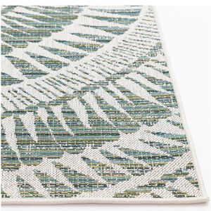 Natco Colourscape Collection Outdoor Area Rug Amiri 5'3"x7'3" - Green/Ecru, , hires