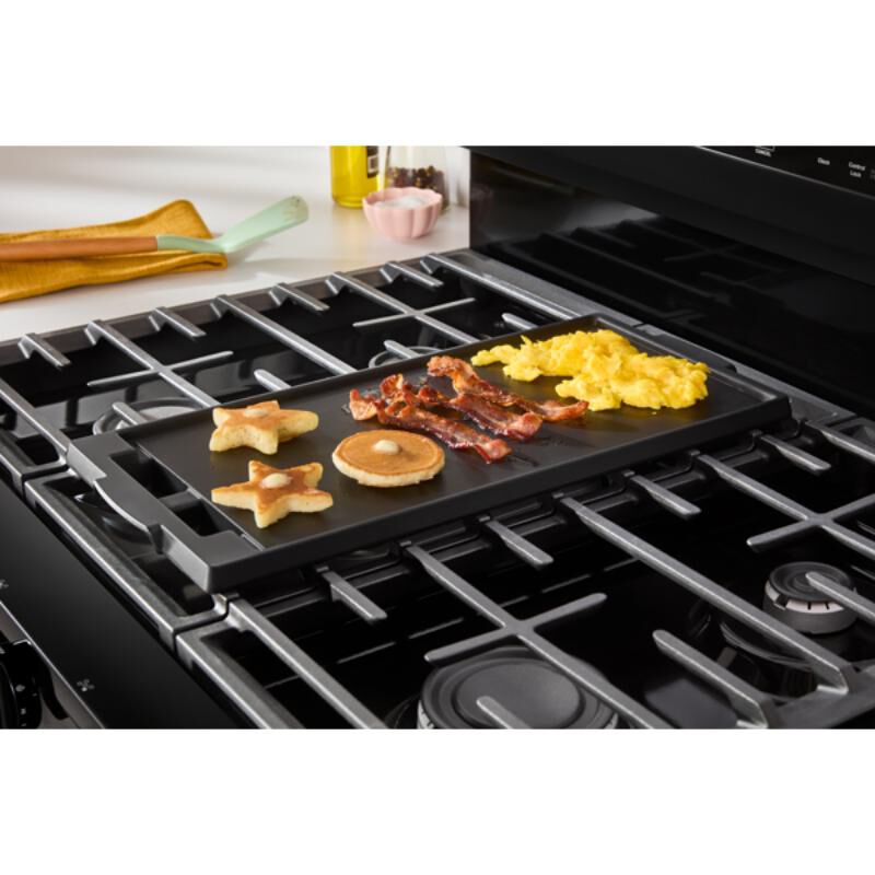 Whirlpool 30 in. 5.0 cu. ft. Air-Fry Standard Convection Gas Range with 5 Sealed Burners - Black, , hires