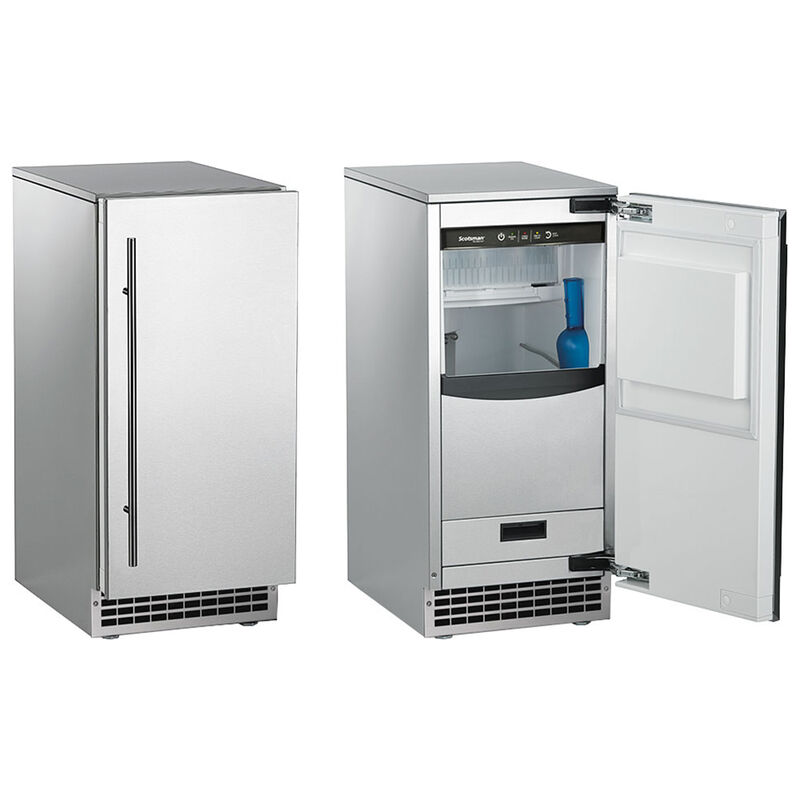Scotsman Brilliance Series 15 in. Built-In Undercounter Outdoor Ice Maker with 26 lb. Ice Storage & Digital Control - Stainless Steel, , hires