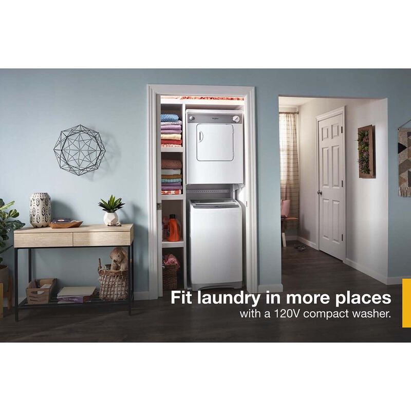 Whirlpool 21 in. 1.6 cu. ft. Portable Washer with Flexible Installation - White, , hires