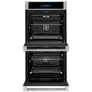 JennAir Rise 27 in. 8.6 cu. ft. Smart Top Control Electric Double Wall Oven with True European Convection - Stainless Steel, , hires