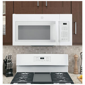 GE 30 in. 1.6 cu. ft. 950W Over-the-Range Microwave with 300 CFM - White, White, hires