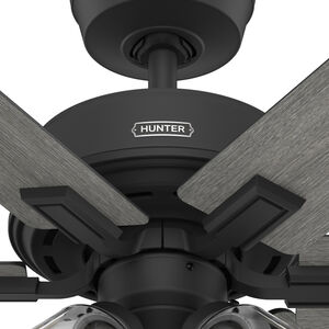 Hunter 52 in. Fonthill Energy Star HunterExpress Ceiling Fan with LED Light Kit & Handheld Remote - Matte Black, Matte Black, hires