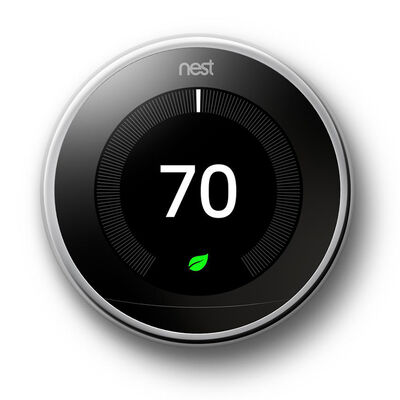 Google Nest Learning Thermostat (3rd Generation) - Polished Steel | T3019US