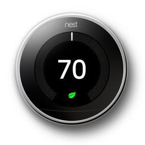 Google Nest Learning Thermostat (3rd Generation) - Polished Steel