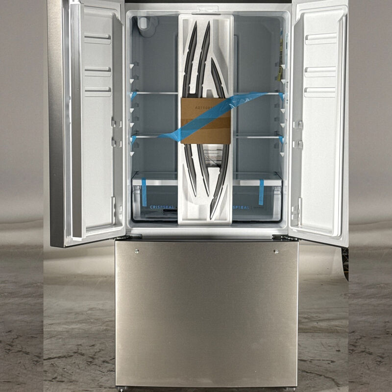 Frigidaire 32 in. 17.6 cu. ft. Counter Depth French Door Refrigerator with Ice Maker - Brushed Steel (Open Box Good Condition), , hires