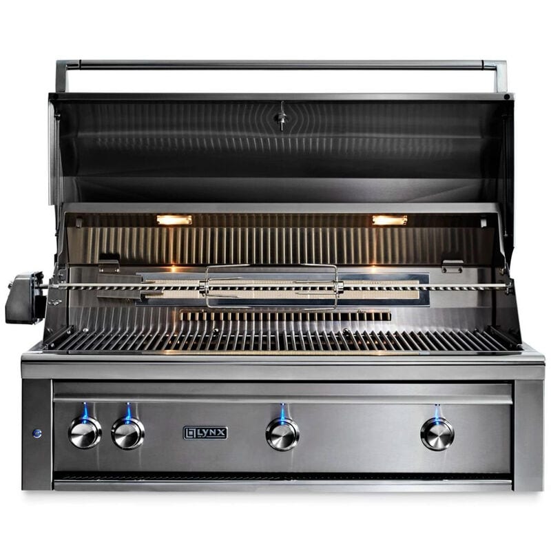 Lynx Professional 42 in. 4-Burner Built-In Liquid Propane Gas Grill with Rotisserie & Smoker Box - Stainless Steel, , hires