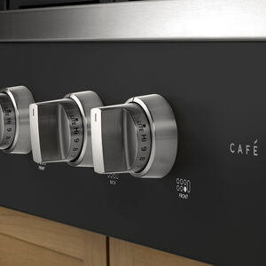 Cafe 36 in. 6-Burner Natural Gas Rangetop with Simmer Burner & Power Burner - Matte Black, Matte Black, hires