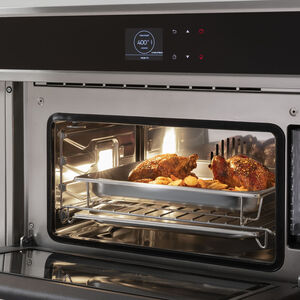 Cafe 30 in. 1.3 cu. ft. Steam Electric Single Wall Oven with True European Convection - Stainless Steel, , hires