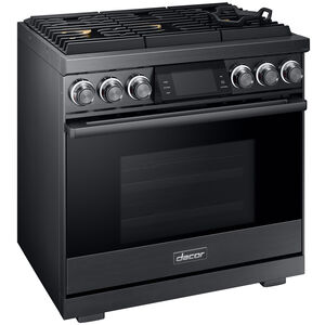 Dacor Contemporary 36 in. 5.4 cu. ft. Smart Dual Convection Gas Range with 6 Sealed Burners - Graphite Stainless, , hires
