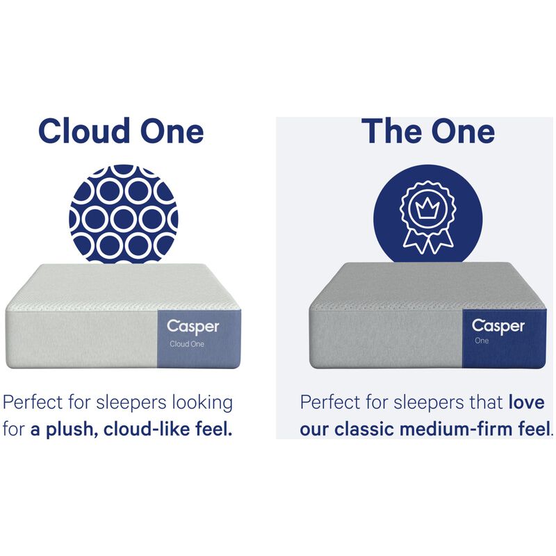 Casper Cloud One Medium All Foam Queen Size Mattress, , hires