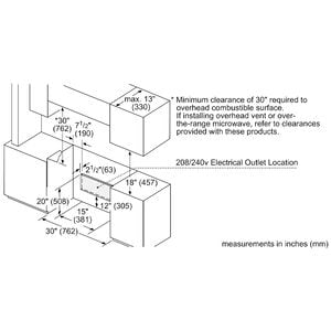 Bosch Benchmark Series 30 in. 4.6 cu. ft. True European Convection Slide-In Electric Range with 4 Induction Burners - Stainless Steel, , hires