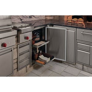 Wolf 13 in. Natural Gas Single Side Burner - Stainless Steel, , hires